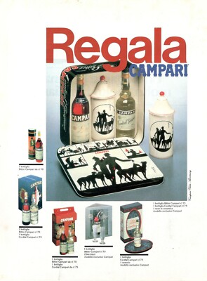 Bitter Campari Cordial Gift Box 1986 Original Advertisement 1 Page Z5
