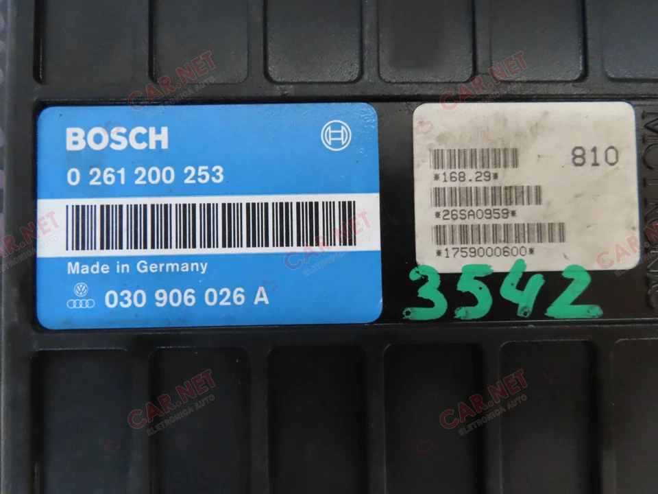030906026A BOSCH 0261200253 MA1.2.1 CENTRALINA MOTORE VW POLO 86C 80 1.0 35KW - Immagine 2 di 4