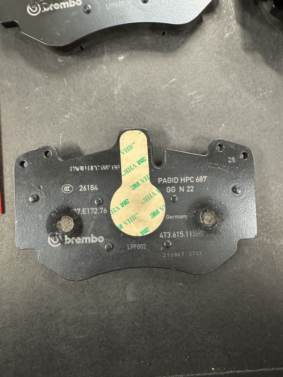 4T3698151B LAMBORGHINI HURACAN STO FRONT BRAKE PADS