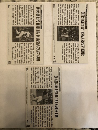 Lote de 3 tarjetas Topps Archive Giant Bo Bichette 2020 radiocontrol Mookie Betts Reggie Jackson - Imagen 2 de 2