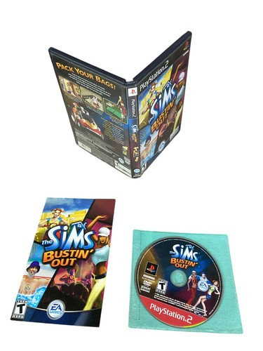 Sony PlayStation 2 PS2 CIB COMPLETE TESTED  The Sims Bustin' Out X