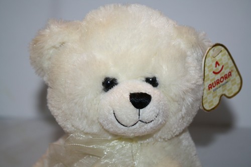 Aurora Hugs Bear Teddy 10" Cream Cuddly Plush Stuffed Animal 30909 Soft Toy NEW