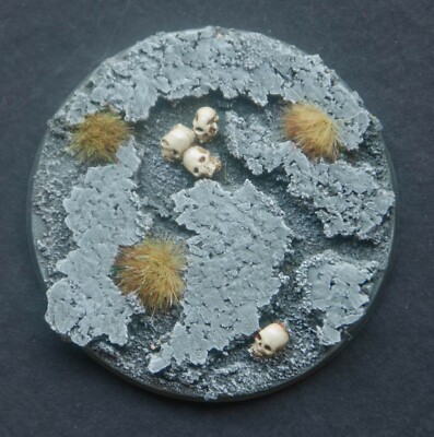 65mm (B) Rock Rubble Bases Warhammer 40k AOS Kill Team Handmade Resin unbemalt