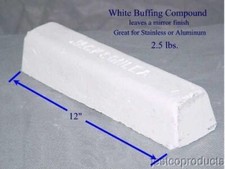 Buffing Polish Compound WHITE aluminum stainless chrome mirror finish jewelry