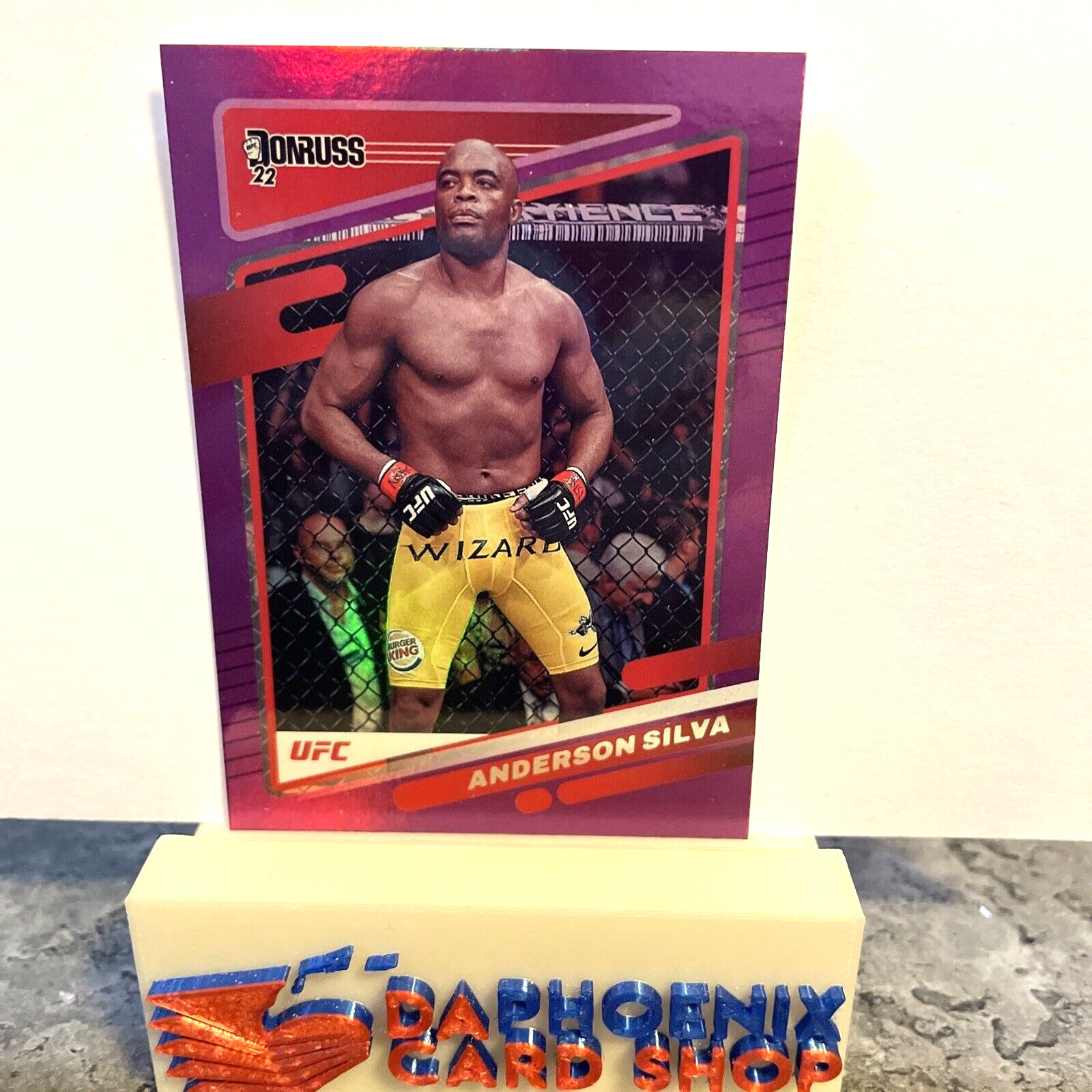 Anderson Silva UFC 2022 Panini Donruss Purple Flood #71