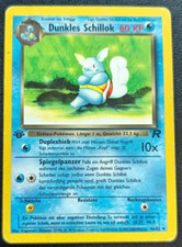 Pokemon Karte "Dunkles Schillok " (46/82) | Rare 1. Edition | Rocket| DE Deutsch