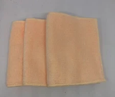 3x Microfiber Terry Facial Face Cleansing Wash Cloth ~ Exfoliate ~ Remove Makeup