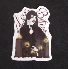 Love Bites Vampire Mythology Sticker 2" x 1.5" (J)