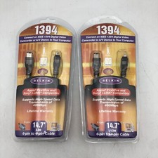 Lot Of 2 NOS Belkin 1394 IEEE Firewire 6 Pin To 4 Pin Cab 4.5m READ A