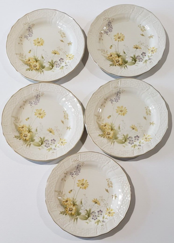 Mikasa Fine Ivory SPRING MEADOW Set of FIVE Salad Plates 8-1/8" Japan - Picture 2 of 7