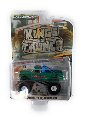 GREENLIGHT 1/64 1972 CHEVY K-10 EXTERMINATOR BIG FOOT MONSTER TRUCK CHASE 49020D