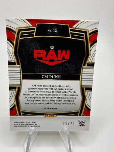 2024 WWE - Select - Phenomenon - Tie Dye - #15 CM Punk /25 - Picture 2 of 2