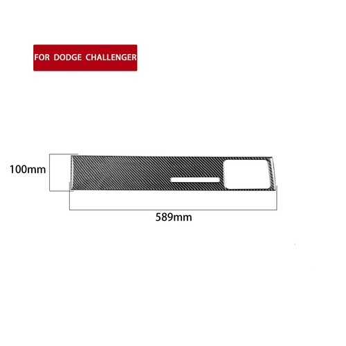 For Dodge Challenger 2008-2014 Carbon Fiber Co-pilot Dashboard Panel Cover Trim - Picture 3 of 8