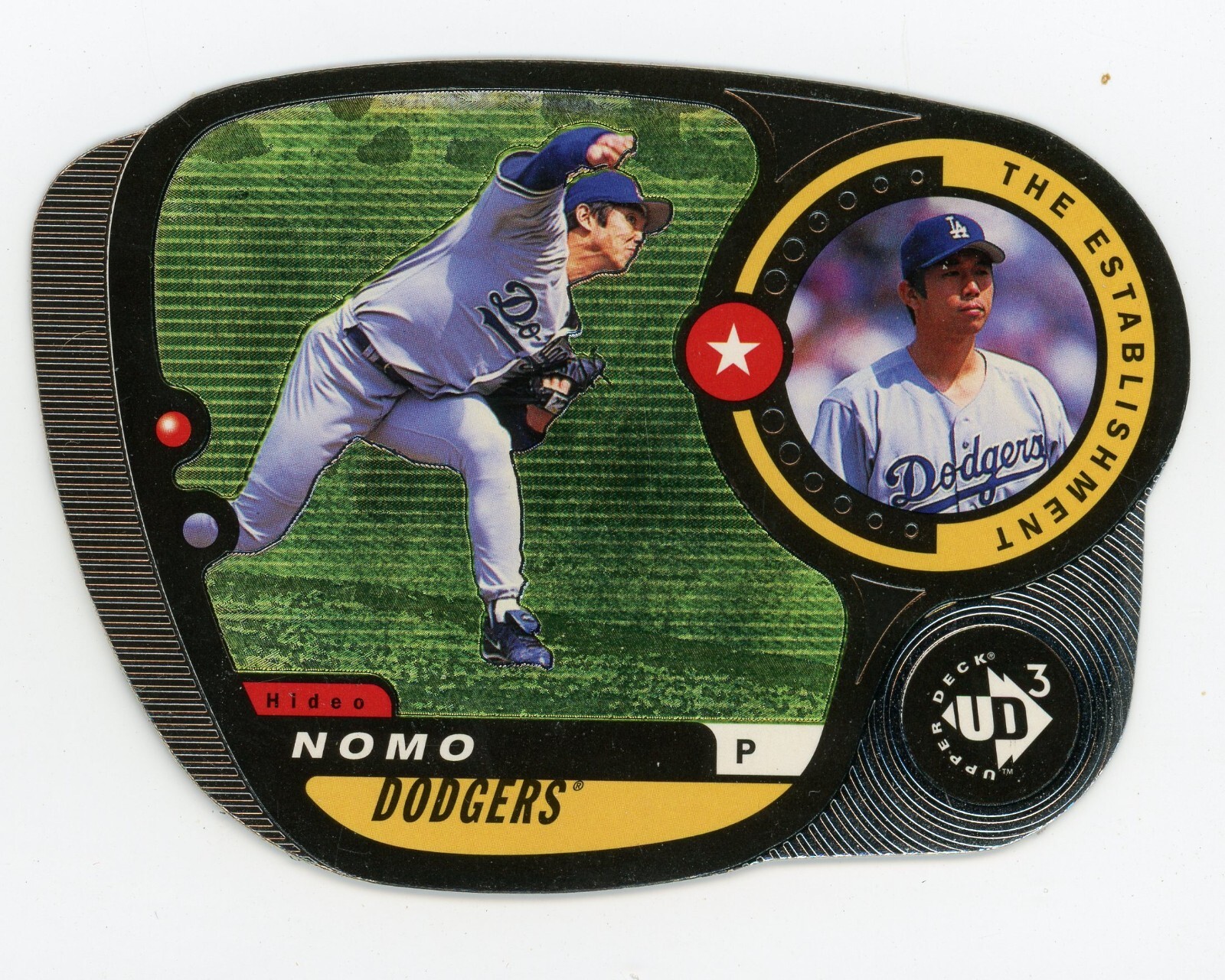 1998 Upper Deck UD3 Hideo Nomo Die Cut Silver #62 #/2000 Dodgers