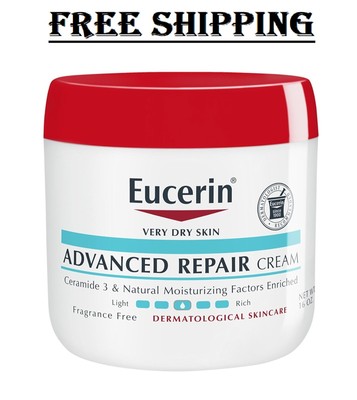 Advanced Repair Body Cream, Fragrance Free Body Cream for Dry Skin, 16 Oz Jar