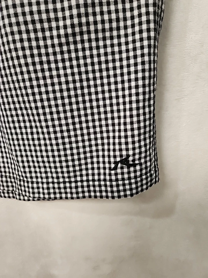 Rusty Mens Shorts Size 34 Black White Check Chino Pockets (3372) - Image 4 of 4