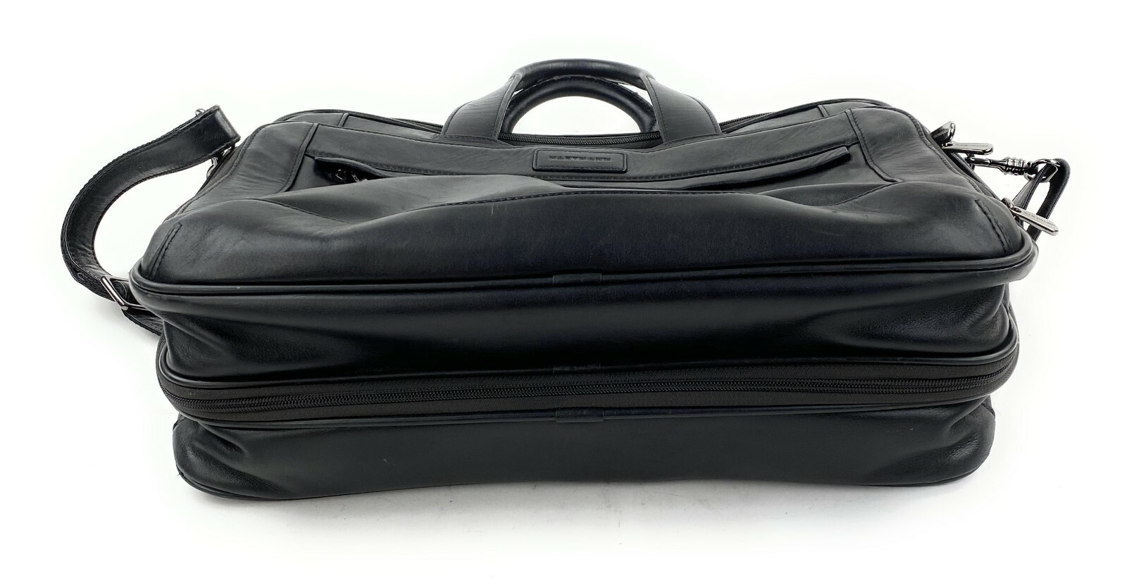 Hartmann Black Leather Aviator Expandable Zipper Brie… Gem