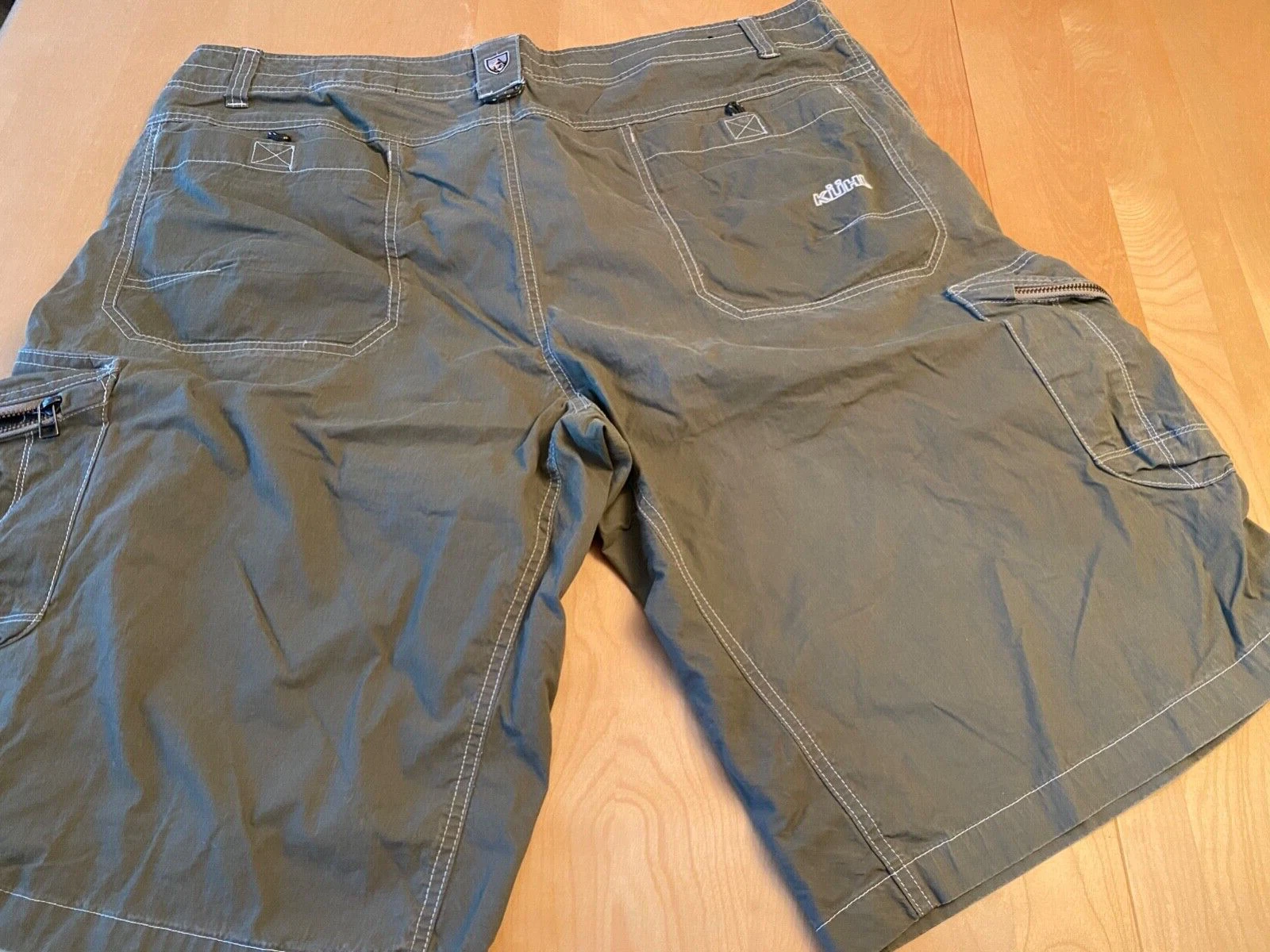 KUHL SHORTS MENS SZ 40 VINTAGE PATINA DYE GREEN CARGO