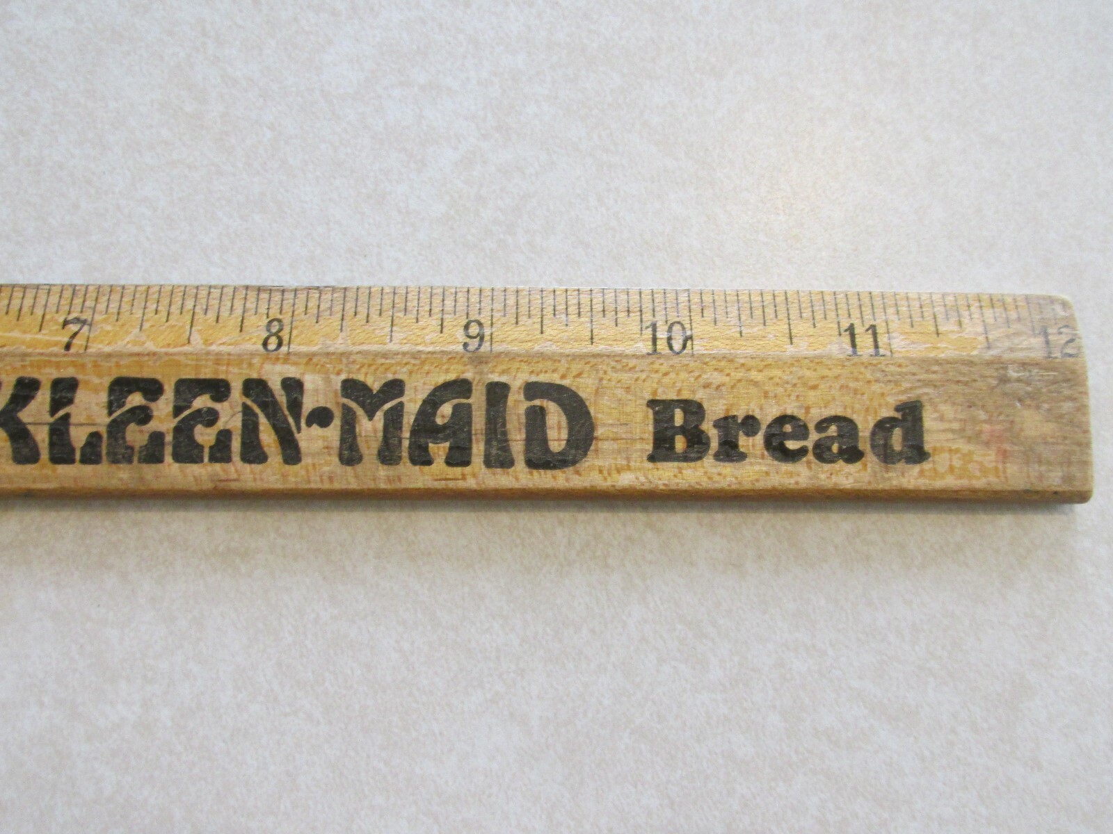 A Advertising Wood 12" Ruler Kleen Maid Bread Bakers Altstadt Langlas