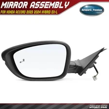 Driver Power Mirror w/ Manual Fold Blind Spot Turn Signal for Honda Accord 23-24
