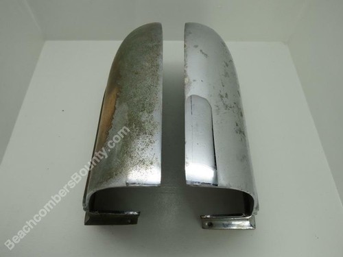 Pair Vintage Chrome over Bronze Boat Cowl Vents -XE2C142 - Picture 8 of 8
