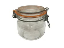 Le Parfait Super Vintage Bale Hinge Lock 1/2 Liter Glass Storage Jar France