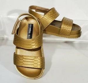 mini melissa gold sandals