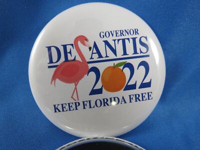WHOLESALE LOT OF 12 RON DESANTIS GOVERNOR 2022 BUTTONS KEEP FLORIDA FREE TRUMP