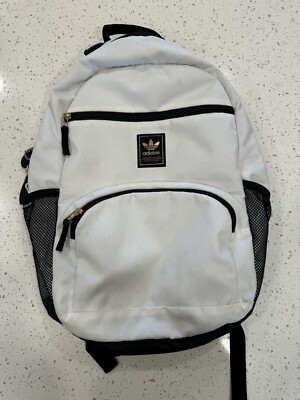 ADIDAS Originals National White/Black/Gold Backpack Book Bag!