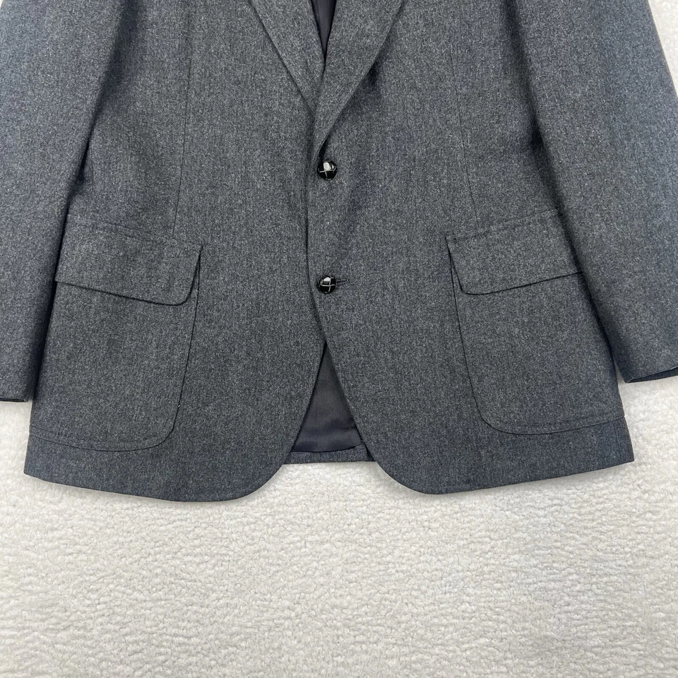 Винтажный Pendleton Blazer мужской 42R серый Virgin шерсти спортивное пальто две кнопки США - Изображение 3 из 4