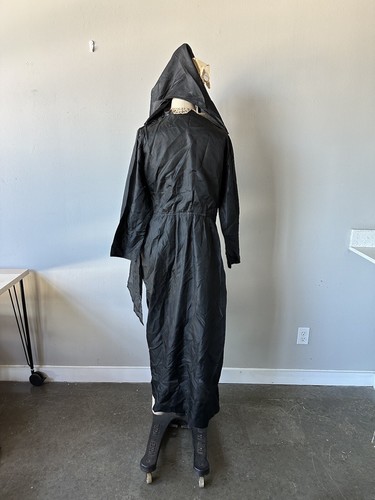 Antique 1800s Victorian Edwardian Mourning Silk Cotton Lace Dress W/ Veil - Picture 6 of 17