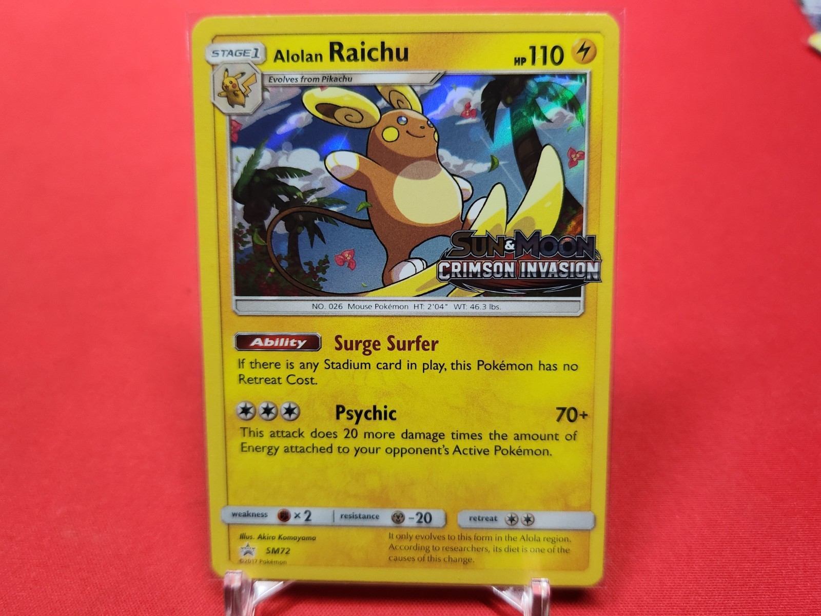 Alolan Raichu - (Prerelease) SM72 Sm Holo NM
