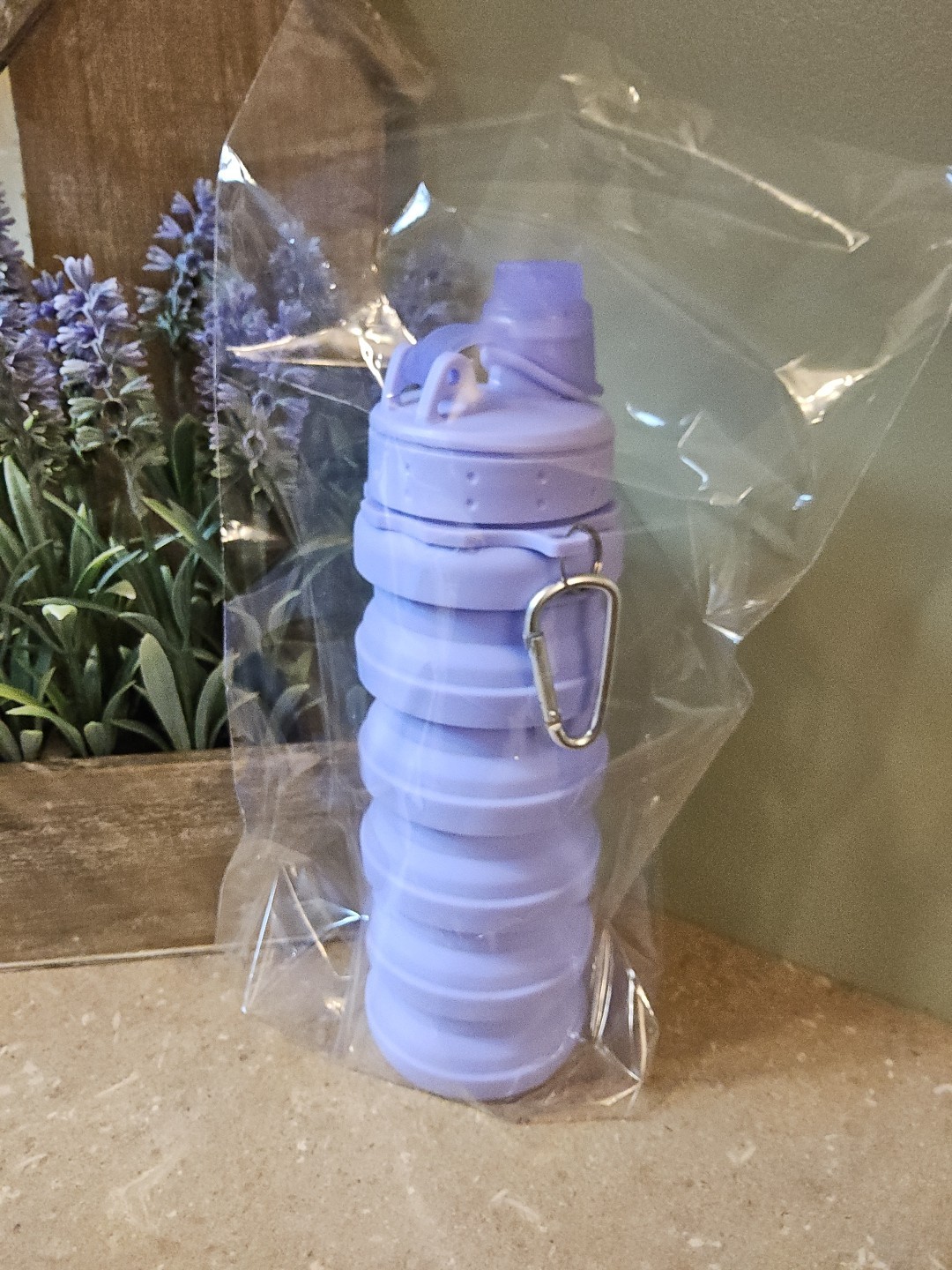 16oz Reuseable Silicone Foldable Bottle Lilac