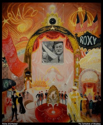 Florine Stettheimer Die Kathedralen des Broadway O 1 Vintage Kunstdruck Poster Wand