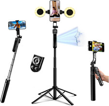 Auto Face Tracking Selfie Stick Tripod for Iphone with Light 360 Rotation That F