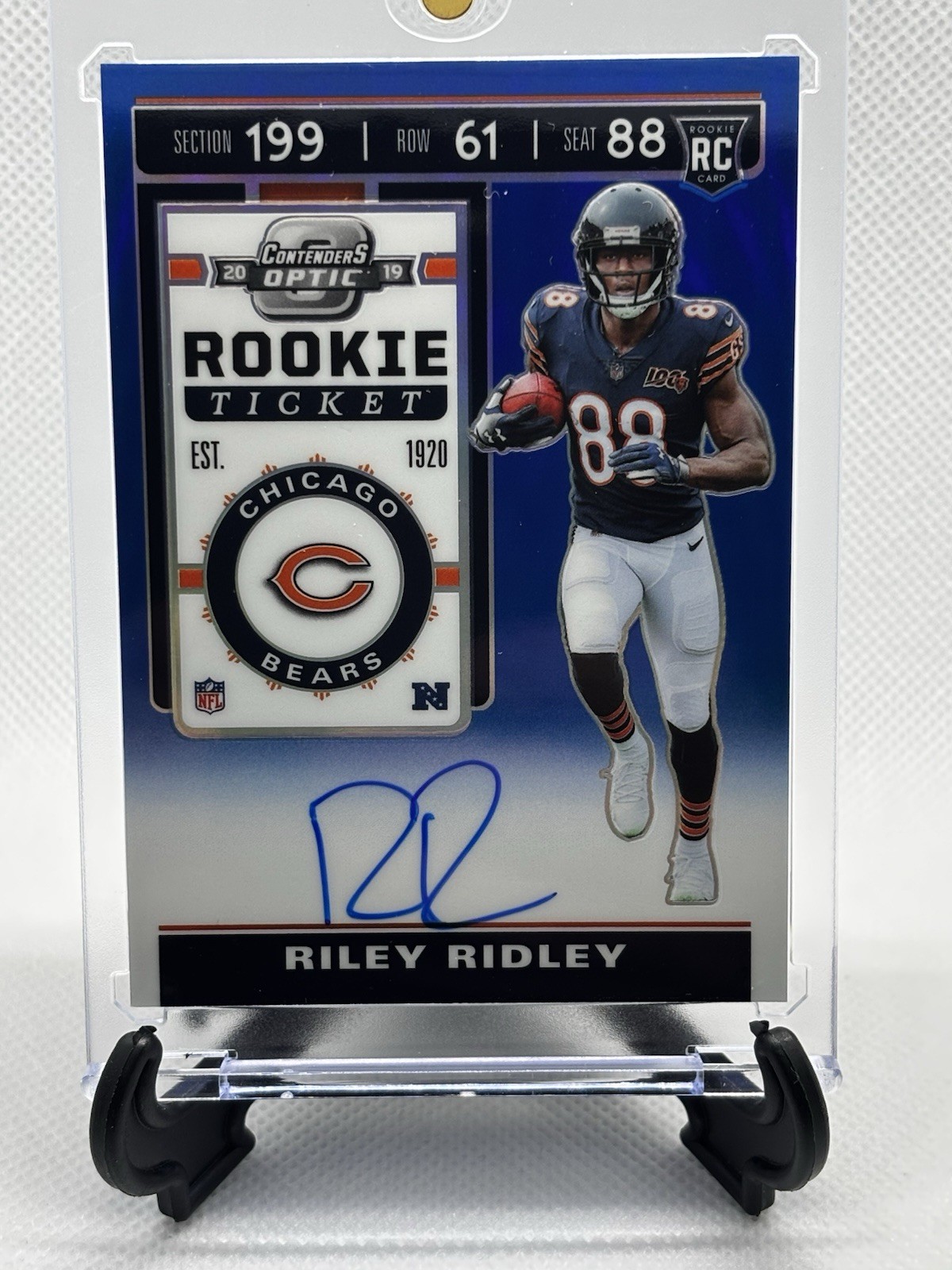 Riley Ridley Panini Contenders Optic #135 Autograph-Blue