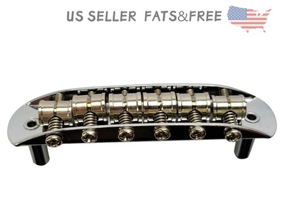#ad #ad Chrome Bridge w Large Saddles 9.5quot; Radius 52.5mm For Fender Jaguar Jazzmaster $21.89