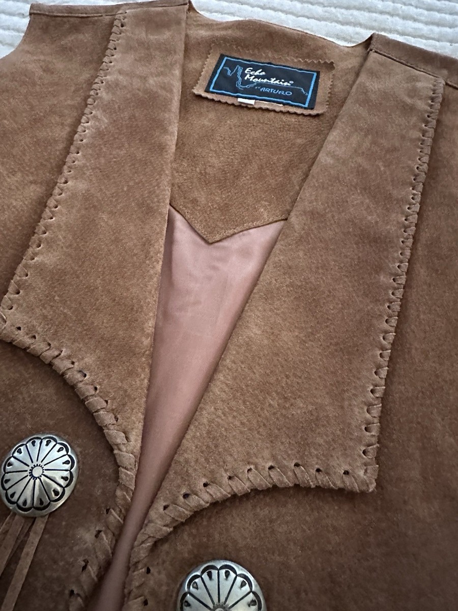 Echo Mountainby ARTURO✨本革スエード　ウエスタン　フリンジ Vintage Echo Mountain Arturo Men's 44 Fringe Western Native