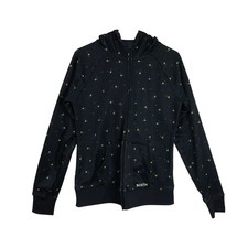 Burton Durables Goods Hoodie Zip-Up Cherry Print Size L Navy Blue