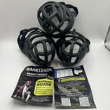 Barkless Dog Basket Muzzle X 3 LARGE Humane Cage Mouth Cover NEW