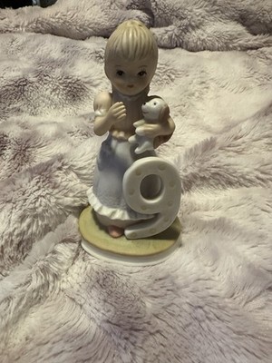 Lefton Porcelain Figurine Birthday 8, 9, 10 12 Year Old