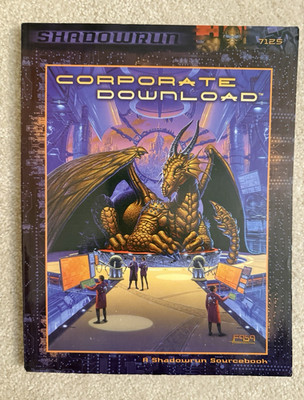 Shadowrun Corporate Download Sourcebook RPG FASA 7125