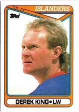 Derek King 1990-91 Topps #128 New York Islanders