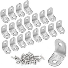 Stainless Steel L Bracket 1 Inch x 1 Inch, 20 Pcs