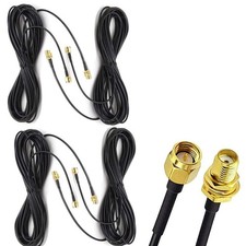 33ft WiFi Antenna Extension Cable RG174 RF SMA Male to SMA Female Coaxial Cab...