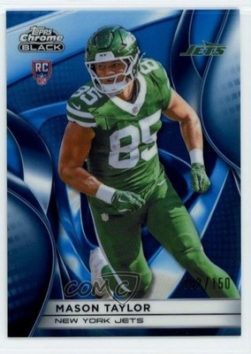2025 Topps Chrome Black Rookies Blue Refractor /150 Mason Taylor Rookie RC 1ku6