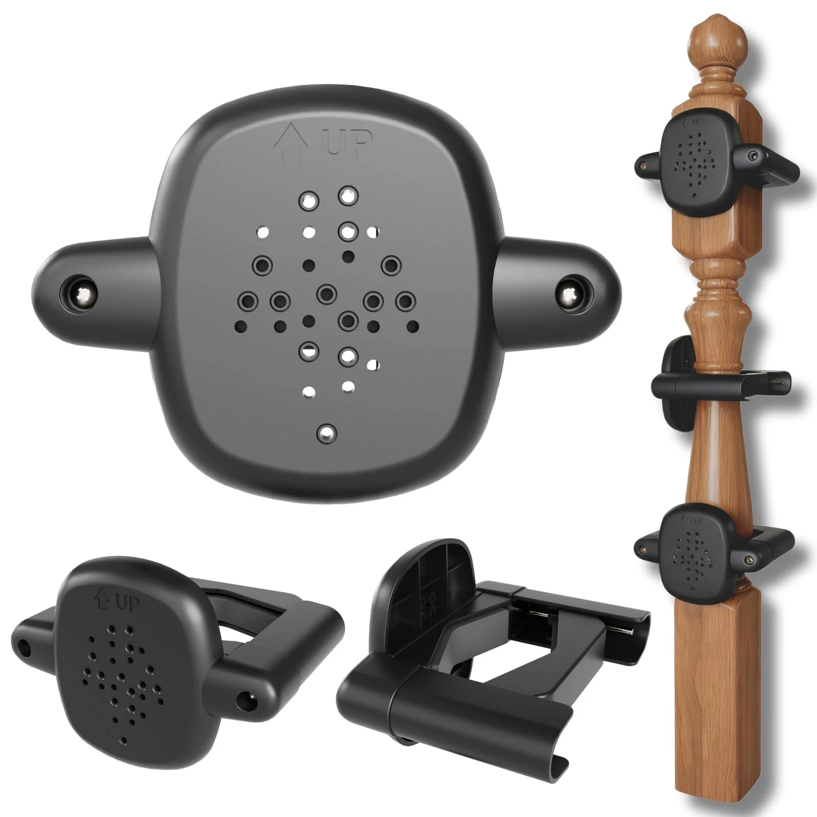 【Upgrade】 2 Pcs Baby Gate Banister Adapter – No-Drill Stair Railing Mount Kit...