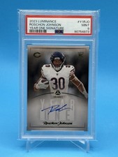 2023 Luminance Football ROSCHON JOHNSON Rookie Year One On Card Auto - PSA 9  RC