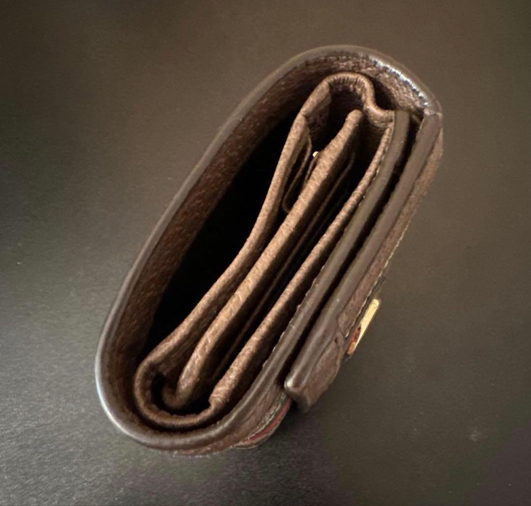 Gucci Wallet GG Marmont Sherry Line Canvas Brown Authentic F0211543 thumbnail 20