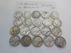 20     US  Silver   Dime Lot - Roosevelt     Mercury    Mixed  Dates